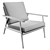 Verlaine Chestnut Chair: Elegant Modern Styling 3D model small image 3