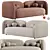 Modern Bodrum Sofa Set Concept 3D model small image 1