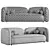 Modern Bodrum Sofa Set Concept 3D model small image 3