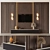 Title: Rustic Wooden TV Wall Shelf 3D model small image 1