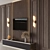 Title: Rustic Wooden TV Wall Shelf 3D model small image 2