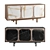 Elegant Wood Glass Sideboard Cabinet 3D model small image 1