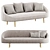 Elegant Curved Sofa Modway 3D model small image 1