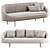 Elegant Curved Sofa Modway 3D model small image 2