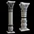 Ornate East Column Facades Kit 3D model small image 1