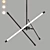 Rotating LED Cylinder Chandelier - NAVIGATOR 3D model small image 1