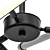 Rotating LED Cylinder Chandelier - NAVIGATOR 3D model small image 3