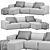 Elegant Melva Canape: 2015 Design 3D model small image 3