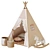 Kid's Teepee Room Decor Kit 3D model small image 1