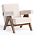 Modern Cassina Capitol Complex Armchair 3D model small image 1