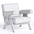 Modern Cassina Capitol Complex Armchair 3D model small image 2