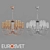 Elegant Licata Chandelier with Fabric Shades 3D model small image 3