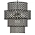 Elegant Antique Black Crystal Chandelier 3D model small image 1