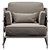 Elegant Mindo Lounge Chair 3D model small image 2
