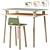 Modern Adjustable Evolving Table Set 3D model small image 1