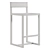 Rustic Leather Square Guest Stool 3D model small image 2