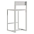 Rustic Leather Square Guest Stool 3D model small image 4