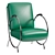 Streamline Tubular Steel Armchair 3D model small image 1