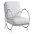 Streamline Tubular Steel Armchair 3D model small image 3