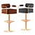 Luxury Mid-Century Brass Bar Chair 3D model small image 2