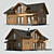 Wooden Cottage with Roof 3D 3D model small image 2