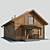 Wooden Cottage with Roof 3D 3D model small image 5