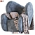 Norwegian Designer Big Armchair-Millimeters 3D model small image 3