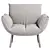 Modern Upholstered Low Seat Armchair 3D model small image 2