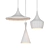Industrial White Pendant Light Chandelier 3D model small image 1
