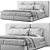 Modern Sand Dunes Inspired Bed 3D model small image 4
