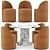  Elegant Strada Dining Set 3D model small image 1