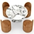  Elegant Strada Dining Set 3D model small image 5