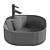 Modern White CeramaLux Washbasin 3D model small image 3
