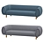 Elegant 3-Seat Tobi Sofa 3D model small image 2