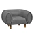 Modern Tobi Armchair Model 2015 3D model small image 6