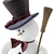 Festive Snowman & Wooden Tree 3D model small image 5