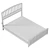 Real-size Amina Queen Bed Model 3D model small image 6