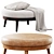 Gio Ottoman Dimensions Stylish Ottoman 3D model small image 1