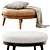 Gio Ottoman Dimensions Stylish Ottoman 3D model small image 2