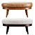 Gio Ottoman Dimensions Stylish Ottoman 3D model small image 3