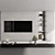 Modern TV Wall Set 03 3D model small image 2