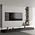 Modern TV Wall Set 03 3D model small image 3