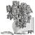 Botanical Bliss Vase Plant Set 3D model small image 5