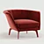 Modern Lovy Low Armchair Design 3D model small image 1