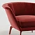 Modern Lovy Low Armchair Design 3D model small image 4