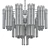 Contemporary Crystal Silver Chandelier 3D model small image 2