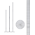Vertical LED Floor Lamp "SEAM 3D model small image 4
