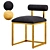 Eaglemont Black Velvet Dining Chair 3D model small image 2
