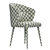  Midcentury Round Back Dining Chairs 3D model small image 3