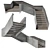 Sleek Modern Stair Model 3D model small image 2